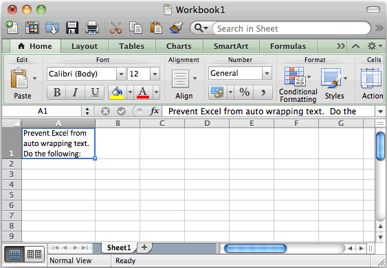 auto set width excel for mac